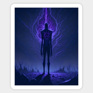 Enderman in Eerie Landscape Fan Art Sticker